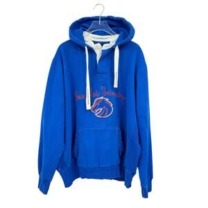 Boxer & Stone Boise State University Blue Orange Embroidered Collegiate Hoodie